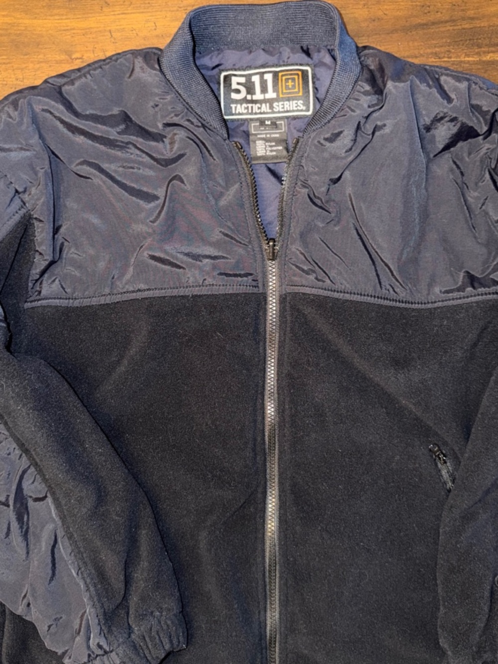 5.11 Tactical Fleece Nylon L/S Full Zip Pockets Jacket Black Men’s Medium